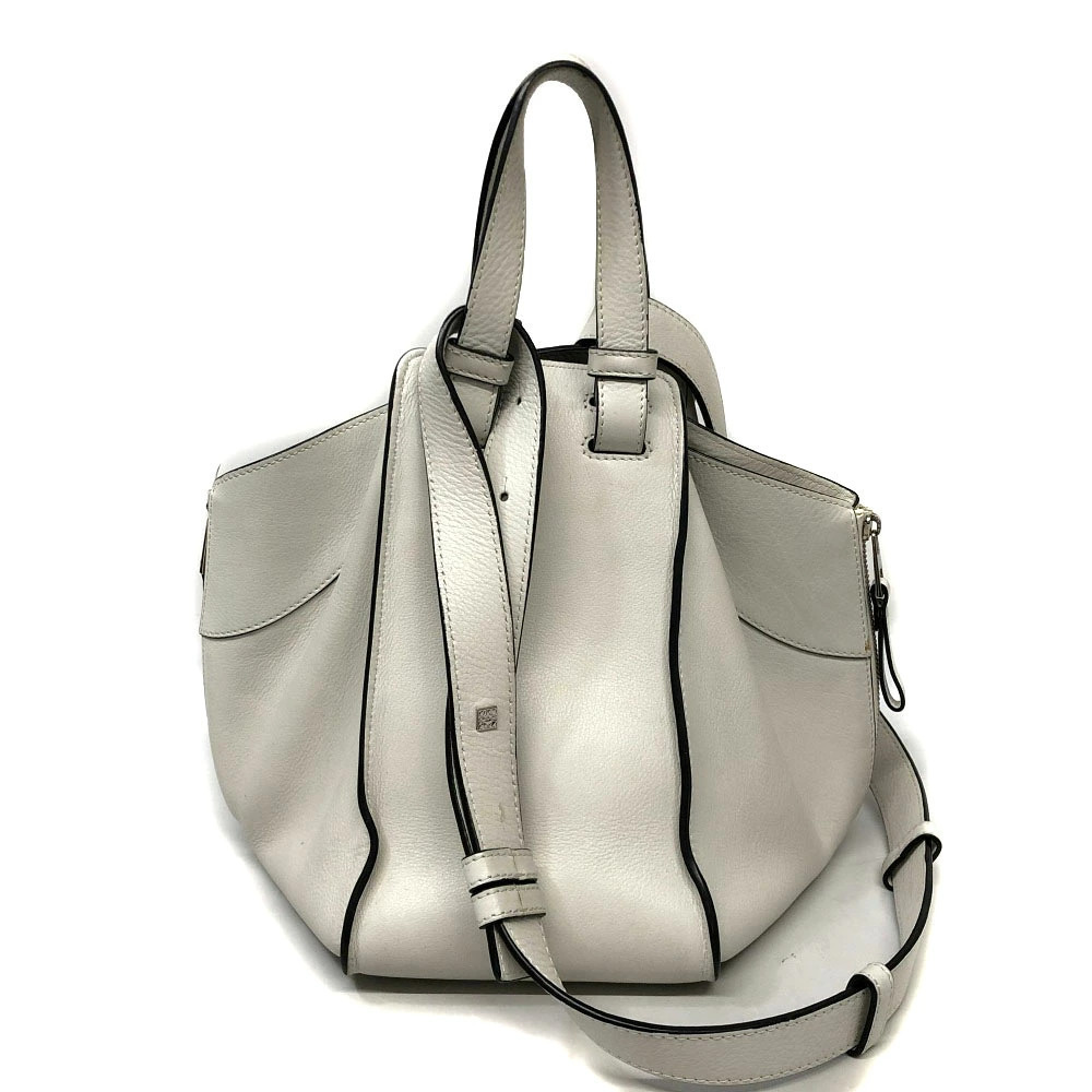 Loewe Leather Handbag Bag Hammock White Shoulder